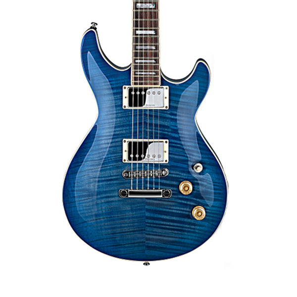 Cort M600 Double Cutaway Set In Mahogany Die Cast HH Pickup Bright Blue Electric Guitar (M 600)