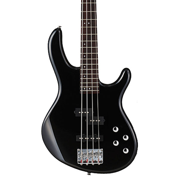 Cort Action Bass 4 String Double Cutaway Bolt On Poplar Black Electric Bass Guitar