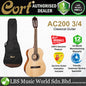 Cort AC200 3/4 Classic Body Solid Spruce Top Classical Guitar with Bag