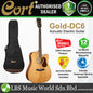 Cort Gold-DC6 Cutaway Torrefied Solid Sitka Spruce Natural Gloss Acoustic Electric with Bag (GoldDC6 Gold DC6)