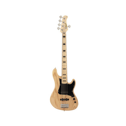 Cort GB55JJ 5 String Double Cutaway Bolt On Swamp Ash Electric Bass Guitar Natural (GB55 JJ)