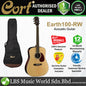 Cort Earth100-RW Dreadnought Solid Sitka Spruce Top Acoustic Guitar (Earth100)