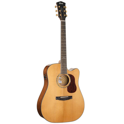 Cort Gold-DC6 Cutaway Torrefied Solid Sitka Spruce Natural Gloss Acoustic Electric with Bag (GoldDC6 Gold DC6)