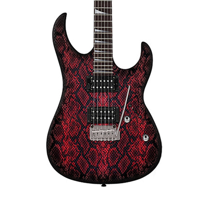 [Discontinued] Cort X-2 Cutaway Rosewood Freatboad Snakeskin Viper Red Viper HH Pickup Electric Guitar (X2 X 2)
