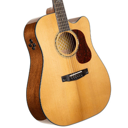 Cort Gold-DC6 Cutaway Torrefied Solid Sitka Spruce Natural Gloss Acoustic Electric with Bag (GoldDC6 Gold DC6)
