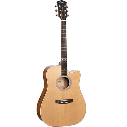 Cort Pure-DCF Dreadnought Cutaway Solid Sitka Spruce Top Acoustic Electric Guitar (PureDCF Pure DCF)