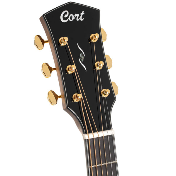 Cort Gold-DC6 Cutaway Torrefied Solid Sitka Spruce Natural Gloss Acoustic Electric with Bag (GoldDC6 Gold DC6)