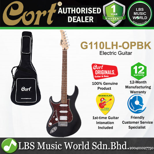 Cort G110LH-OPBK Double Cutaway Body HSS Pickup Electric Guitar (G110LH OPBK)