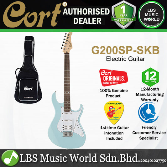 Cort G200SP Poplar Body HSS Pickup with Tremolo Electric Guitar - Sky Blue (G200 SP)