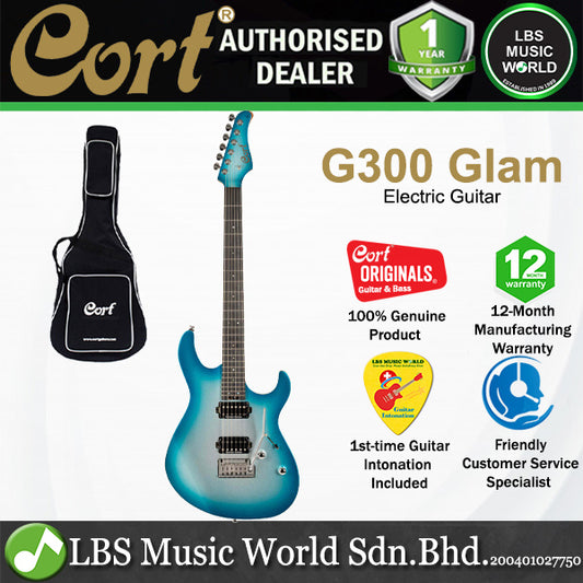 Cort G300 Glam African Mahogany Body Seymour Duncan Pickup Electric Guitar (G300 PIMB)