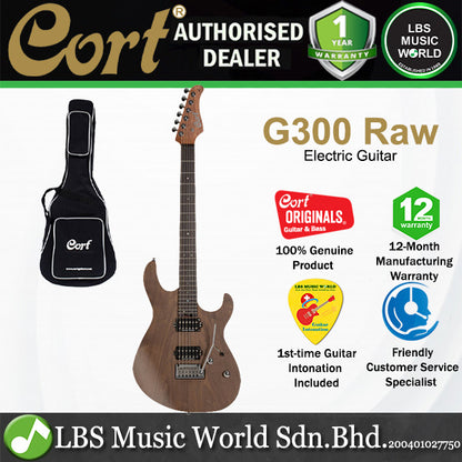 Cort G300 Raw African Mahogany Body Seymour Duncan Pickup Electric Guitar - Natural Satin (G300 NS)