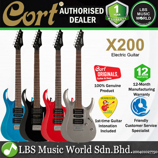 Cort X200 Poplar Body Jatoba Fingerboard with Tremolo Gloss Finish Electric Guitar