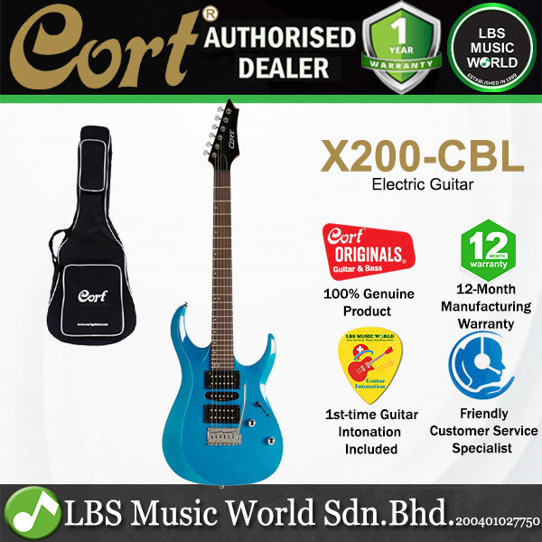 Cort X200 Poplar Body Jatoba Fingerboard with Tremolo Gloss Finish Electric Guitar
