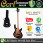 Cort B4FL MHPZ 4 String Mahogany Body Ovangkol Top Electric Bass Guitar - Open Pore Trans Black Burst (B4FLMHPZ)