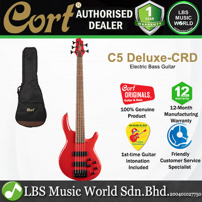 Cort C5 Deluxe Artisan Series 5 String Poplar Body Electric Bass Guitar