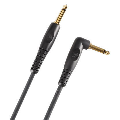 D'addario 1/4" to 1/4" Right Angle Custom Series Instrument Cable (PWGRA10 PWGRA20)