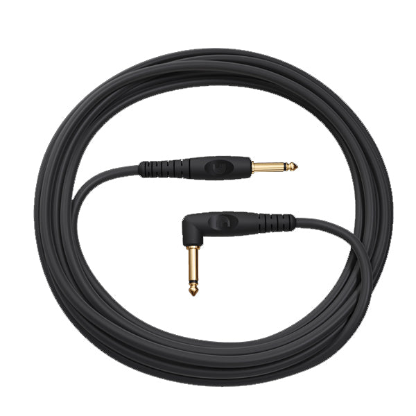 D'addario 1/4" to 1/4" Right Angle Custom Series Instrument Cable (PWGRA10 PWGRA20)