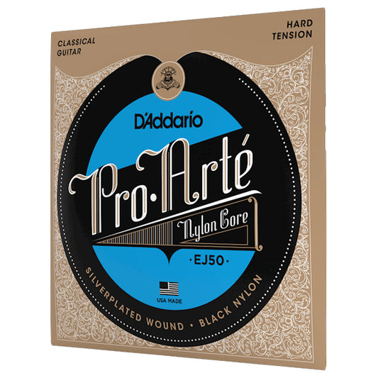 D'addario EJ50 Pro-Arte’ Black Nylon Hard Tension Classical Guitar (EJ 50)