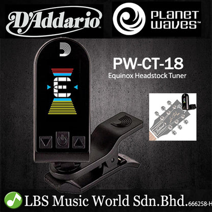 D'Addario Planet Wave PW-CT-18 Equinox Headstock Clip On Tuner (PWCT18)