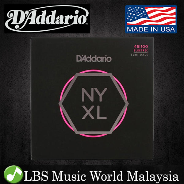 D'Addario NYXL45100 4 Strings Nickel Wound Bass Guitar Regular Light Long Scale (045-100)