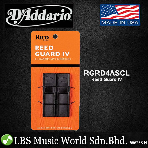 Rico by D'addario RGRD4ASCL Reed Gard IV Carry Case For Clarinet and Alto Saxophone  - Black
