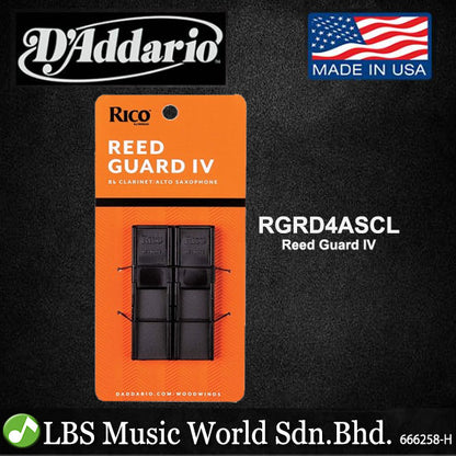 Rico by D'addario RGRD4ASCL Reed Gard IV Carry Case For Clarinet and Alto Saxophone  - Black