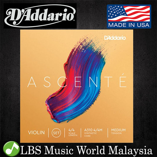 D'addario A310 4/4M Ascenté Violin String Set Medium Tension 4/4 Scale String Daddario (A 310)