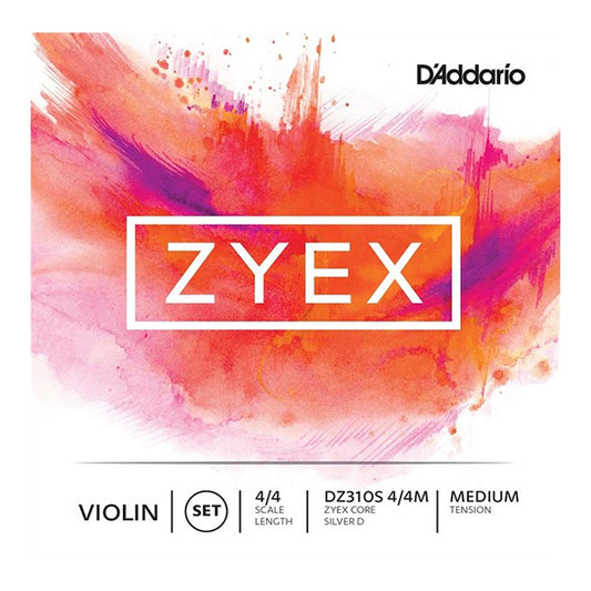 D'addario DZ310S 4/4M Zyex Violin String Set Medium Tension 4/4 Scale String Daddario (DZ310 S)