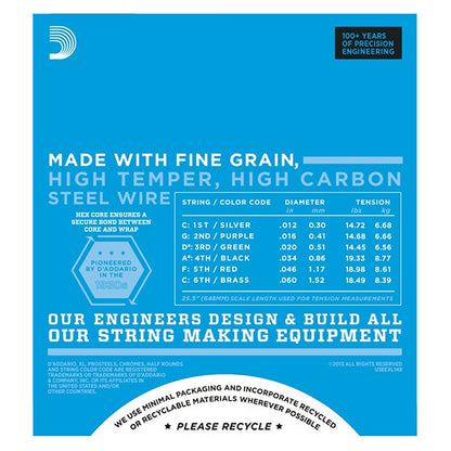 D'addario EXL148 Nickel Wound Extra Heavy 012-060 Electric String (EXL 148)