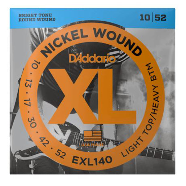 D'addario EXL140 Nickel Wound Light Top/Heavy Bottom 010-052 Electric String (EXL 140)