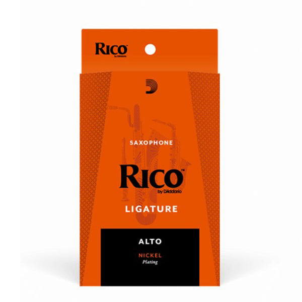 Rico by D'addario RAS1LN Alto Saxophone Ligature Holder Nickel Plated Finish for Alto Sax (Daddario)