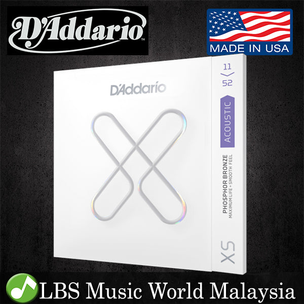 D'addario XSAPB1152 Acoustic Guitar String Anti Rust Daddario Custom Light Set (11-52)