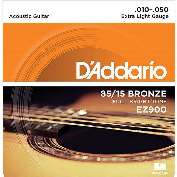 D'Addario Ultra Pack EZ900 EJ15 Acoustic Guitar String Daddario Extra Light (10-42 10-50)