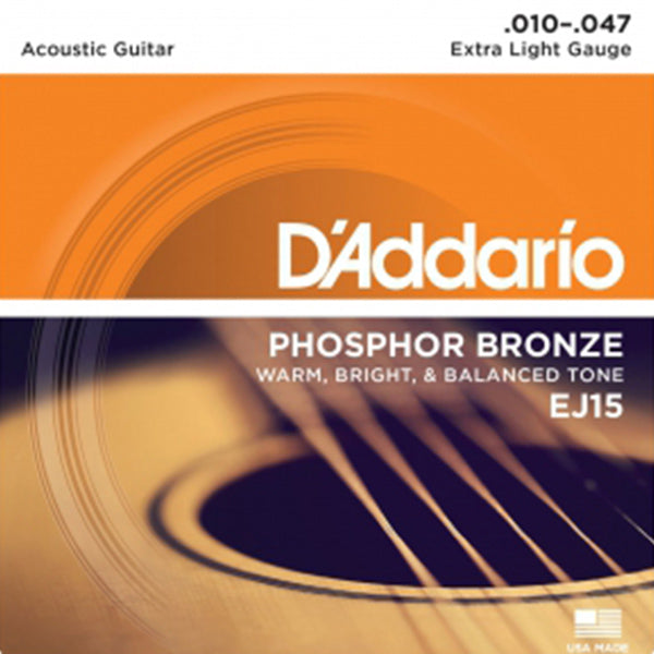 D'Addario Ultra Pack EZ900 EJ15 Acoustic Guitar String Daddario Extra Light (10-42 10-50)