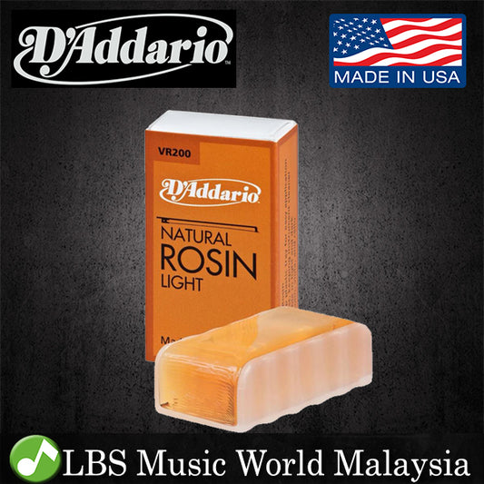 D'addario VR200 Rosin High Quality for Bow Violin Viola Cello Double Bass Natural Light (VR 200)