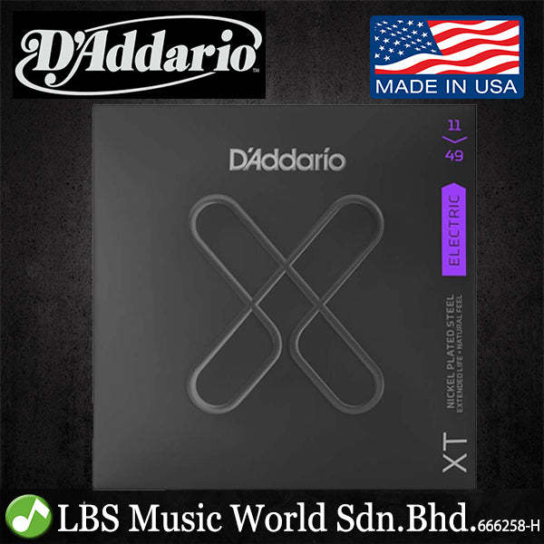 D'addario XTE1149 XT Nickel Plated Steel Electric Guitar String Medium Gauge Daddario D Addario (11-49)