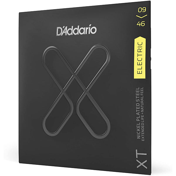 D'Addario XTE0946 XT Nickel Plated Steel Electric Guitar String Super Light Top Regular Bottom Daddario (9-46)