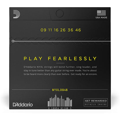 D'addario NYXL0946 Super Light Top Regular Bottom NYXL Electric Guitar String (Daddario D Addario)(9-46)