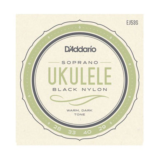 D'addario EJ53S Pro-Arté Rectified Black Nylon Ukulele String Soprano Ukulele Hawaii Guitar (EJ 53S)