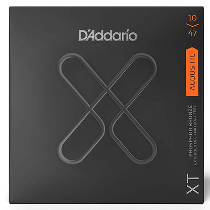 D'addario XTAPB1047 XT Phosphor Bronze Acoustic Guitar String Extra Light Daddario D Addario (10-47)