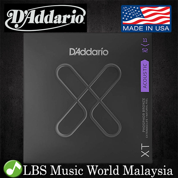 D'addario XTAPB1152 XT Phosphor Bronze Acoustic Guitar String Custom Light Daddario D Addario (11-52)