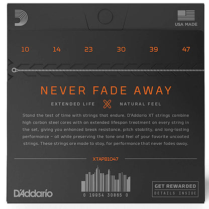 D'addario XTAPB1047 XT Phosphor Bronze Acoustic Guitar String Extra Light Daddario D Addario (10-47)