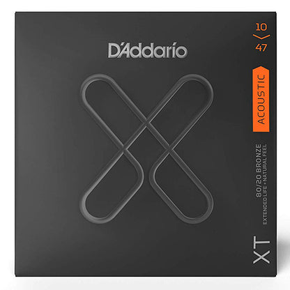 D'addario XTABR1047 XT 80/20 Bronze Acoustic Guitar String Extra Light Daddario D Addario (10-47)