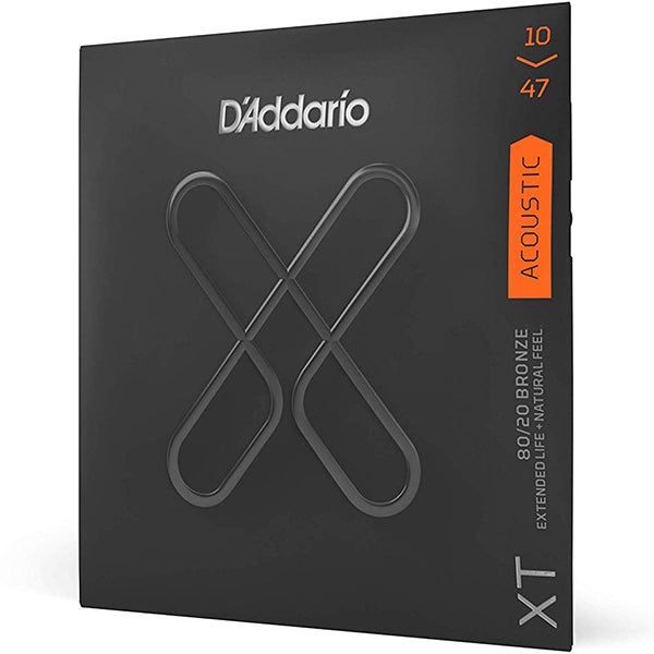 D'addario XTABR1047 XT 80/20 Bronze Acoustic Guitar String Extra Light Daddario D Addario (10-47)