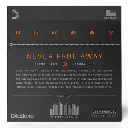 D'addario XTABR1047 XT 80/20 Bronze Acoustic Guitar String Extra Light Daddario D Addario (10-47)