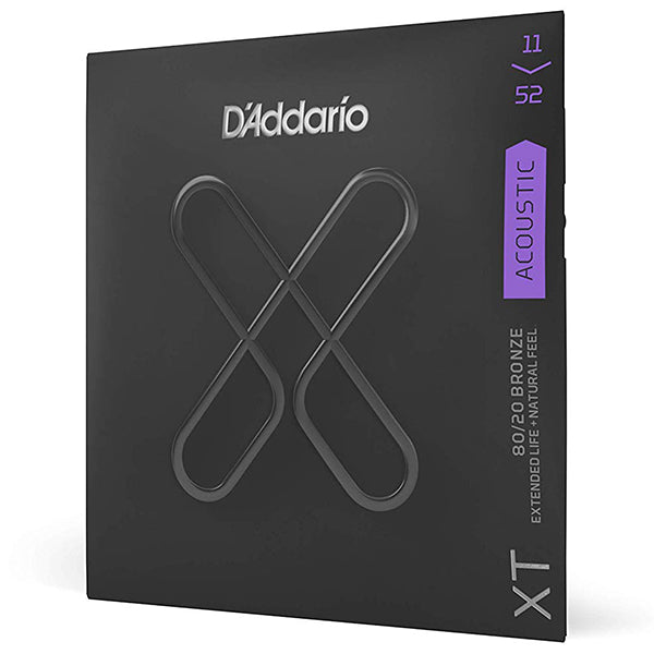 D'addario XTABR1152 XT 80/20 Bronze Acoustic Guitar String Custom Light Daddario D Addario (11-52)