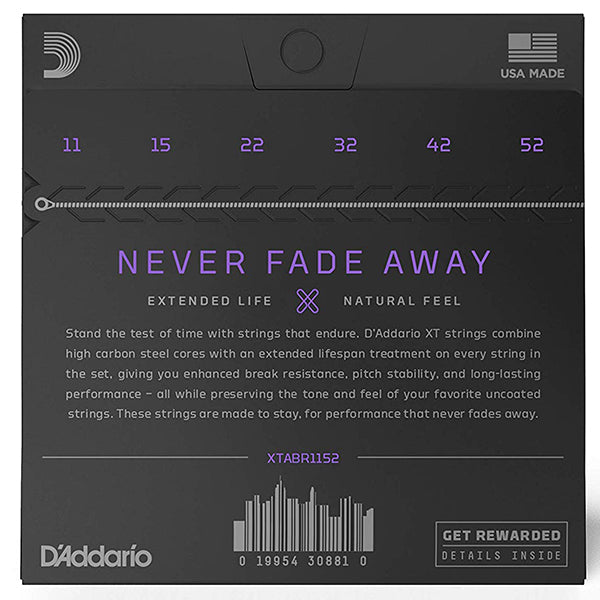 D'addario XTAPB1152 XT Phosphor Bronze Acoustic Guitar String Custom Light Daddario D Addario (11-52)