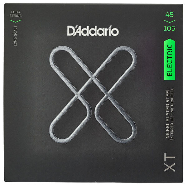 D'Addario XTB45105 XT Nickel Plated Steel Electric Bass Guitar String Daddario D Addario (45-105)