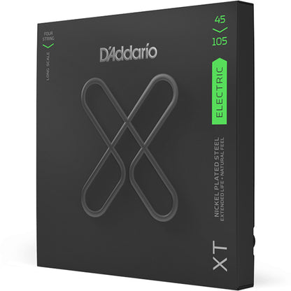D'Addario XTB45105 XT Nickel Plated Steel Electric Bass Guitar String Daddario D Addario (45-105)