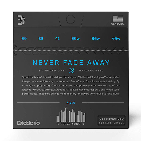 D'Addario XTC46 XT Silver Plated Copper Classical Guitar String Hard Tension Daddario D Addario